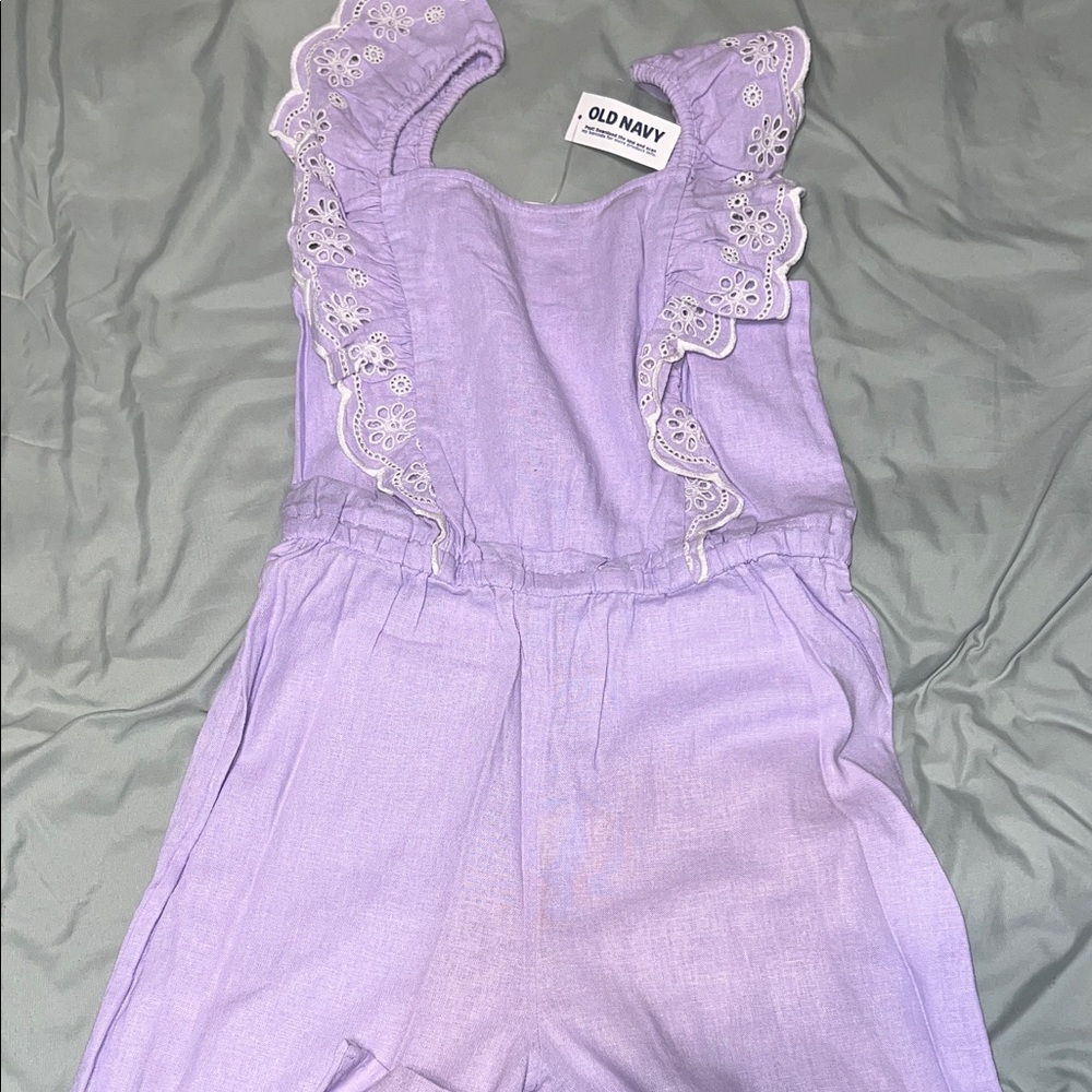 Old Navy Lavender Eyelet Ruffle Kids One-Piece